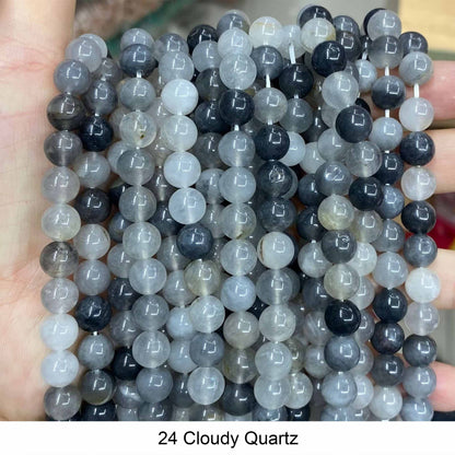 Round Smooth Beads Crystal/Quartz/Jasper/Agate