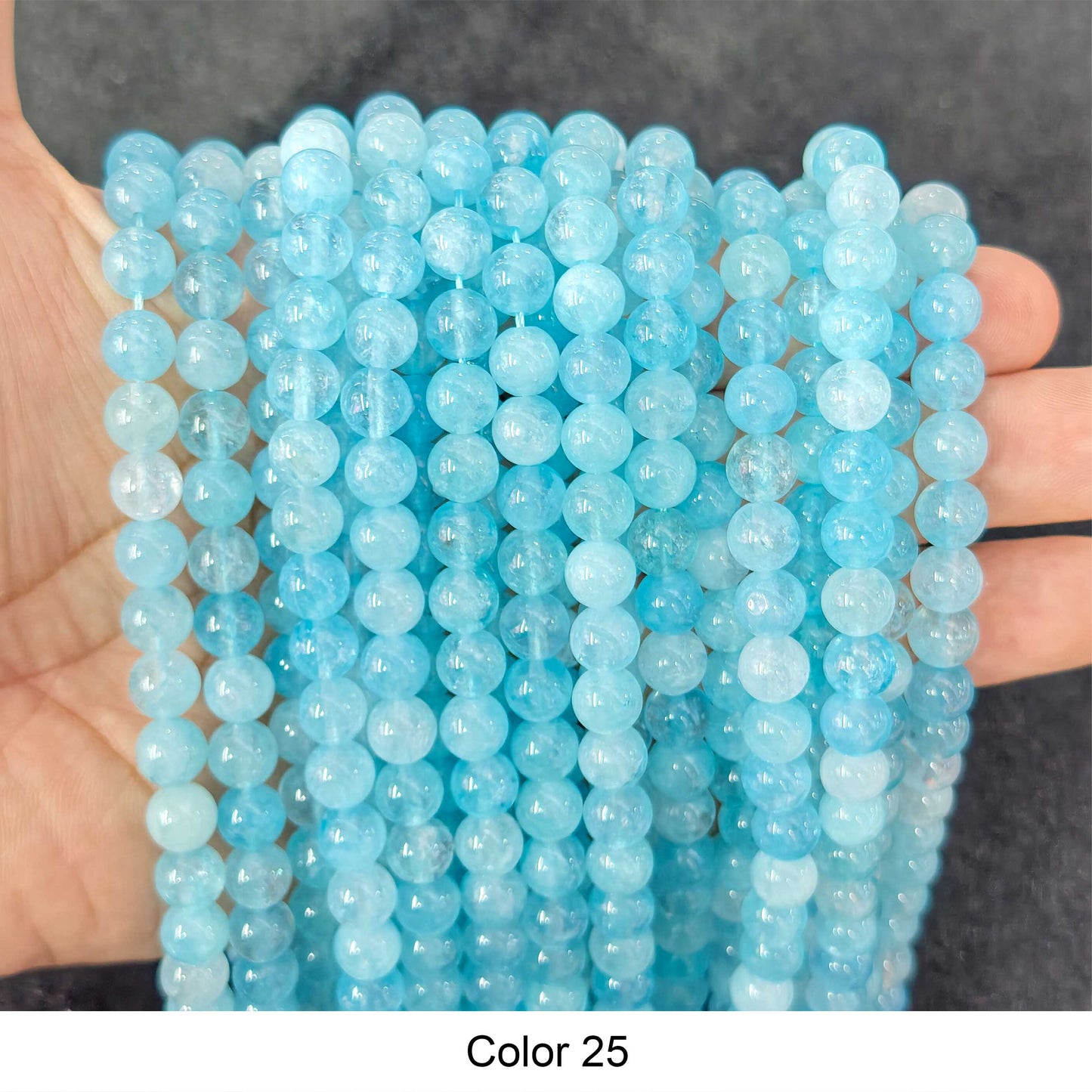 #3 Round Smooth Beads Crystal/Quartz/Jasper/Agate