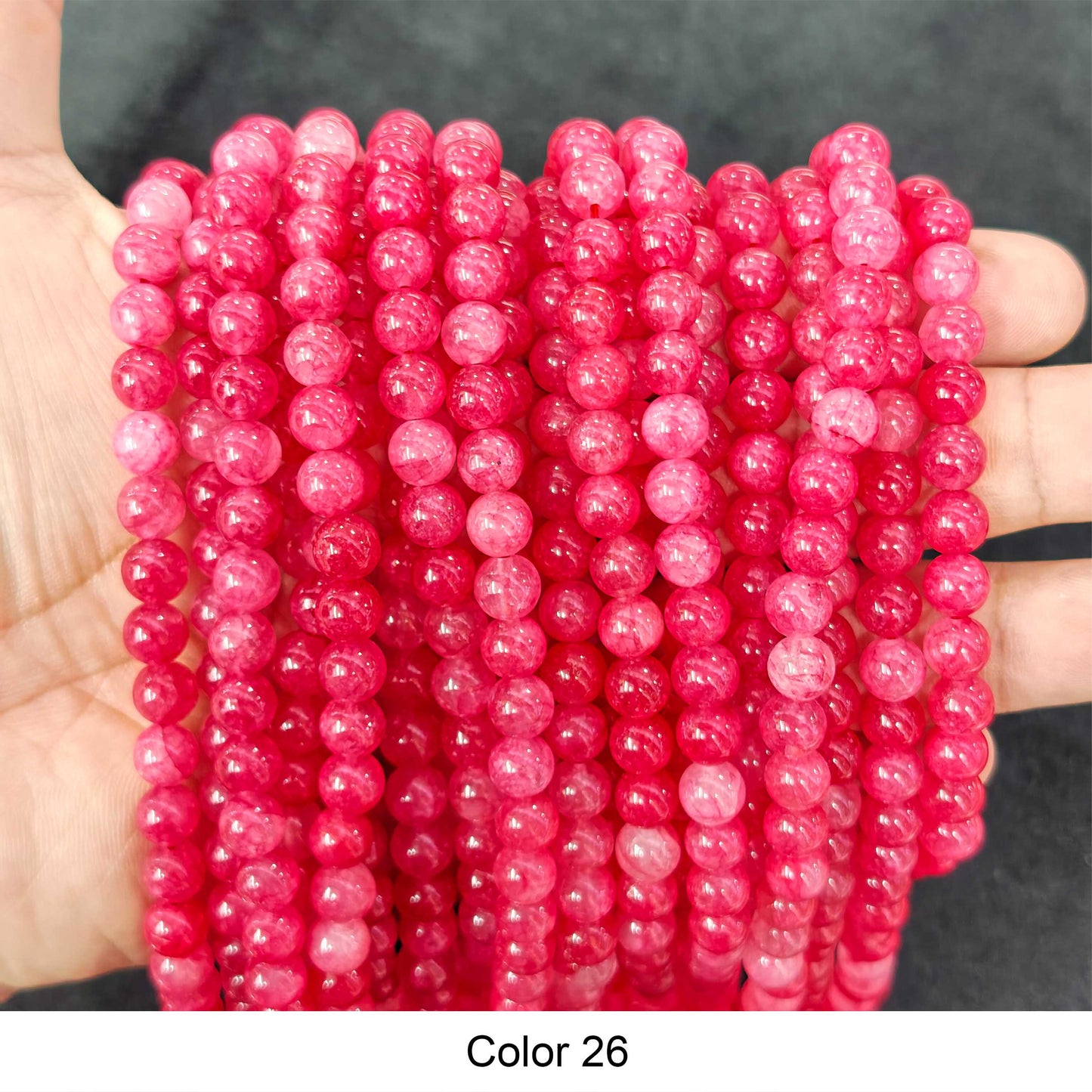 #3 Round Smooth Beads Crystal/Quartz/Jasper/Agate