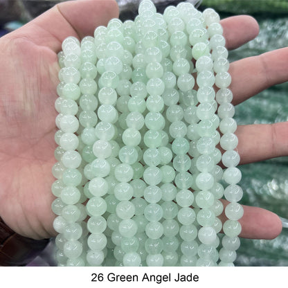 #1 Round Smooth Beads Crystal/Quartz/Jasper/Agate