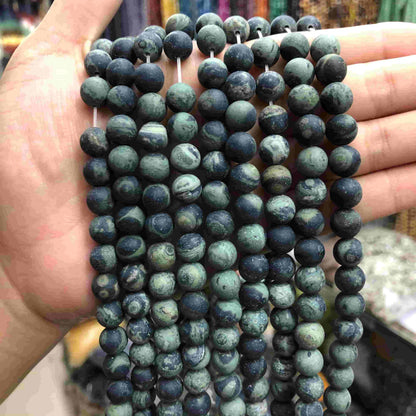 Round Matte Beads Crystal/Quartz/Jasper/Agate 4mm 6mm 8mm 10mm