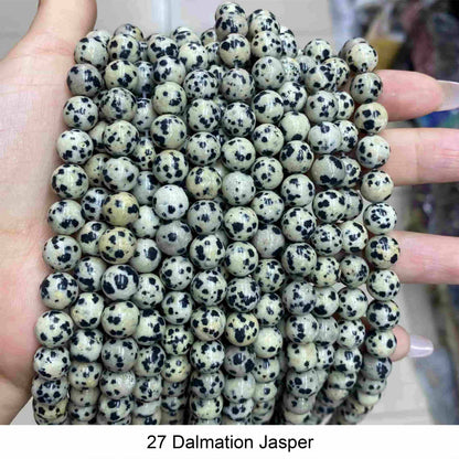 Round Smooth Beads Crystal/Quartz/Jasper/Agate