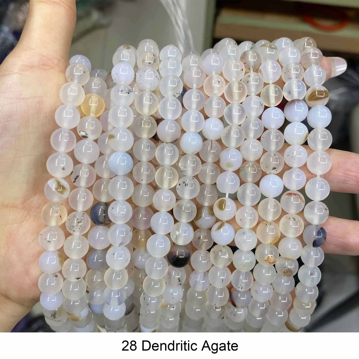 Round Smooth Beads Crystal/Quartz/Jasper/Agate