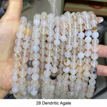 Round Smooth Beads Crystal/Quartz/Jasper/Agate