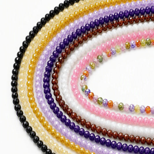 Cubic Zirconia Beads CZ Round Faceted Beads 2mm 3mm 4mm