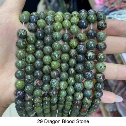 Round Smooth Beads Crystal/Quartz/Jasper/Agate