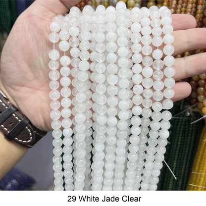 #1 Round Smooth Beads Crystal/Quartz/Jasper/Agate