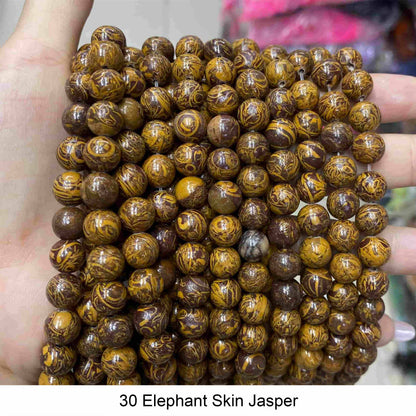 Round Smooth Beads Crystal/Quartz/Jasper/Agate