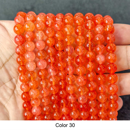 #3 Round Smooth Beads Crystal/Quartz/Jasper/Agate