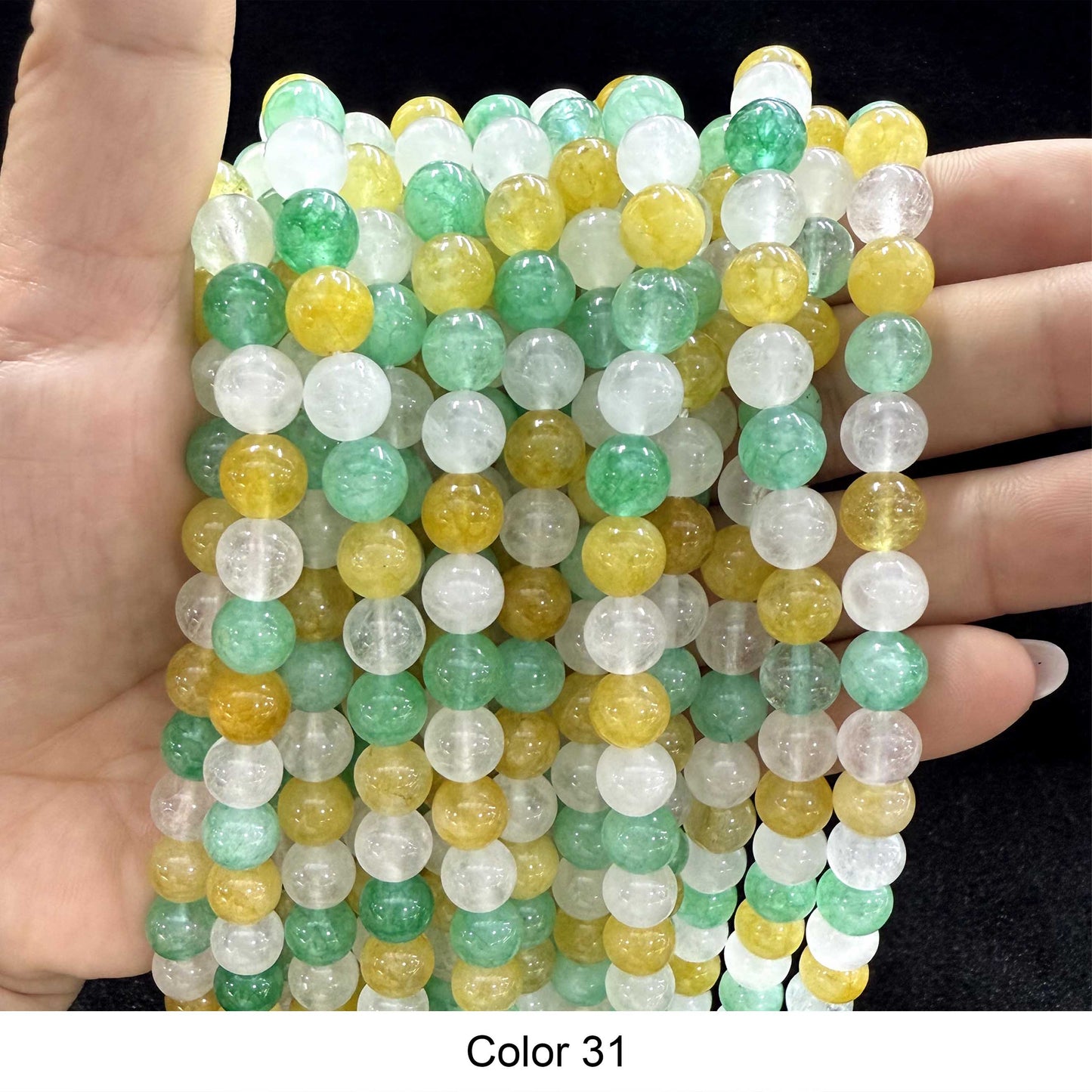 #3 Round Smooth Beads Crystal/Quartz/Jasper/Agate