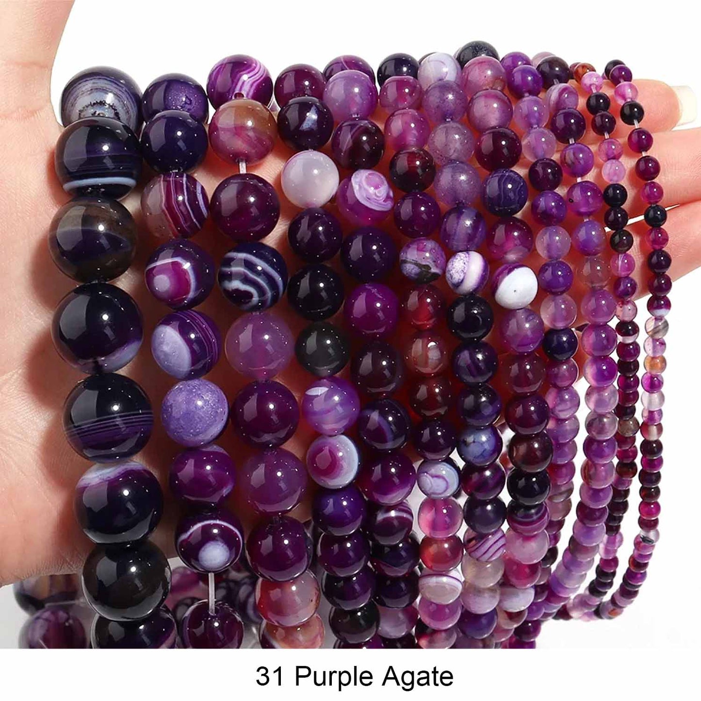 #1 Round Smooth Beads Crystal/Quartz/Jasper/Agate