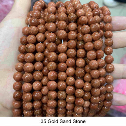 Round Smooth Beads Crystal/Quartz/Jasper/Agate