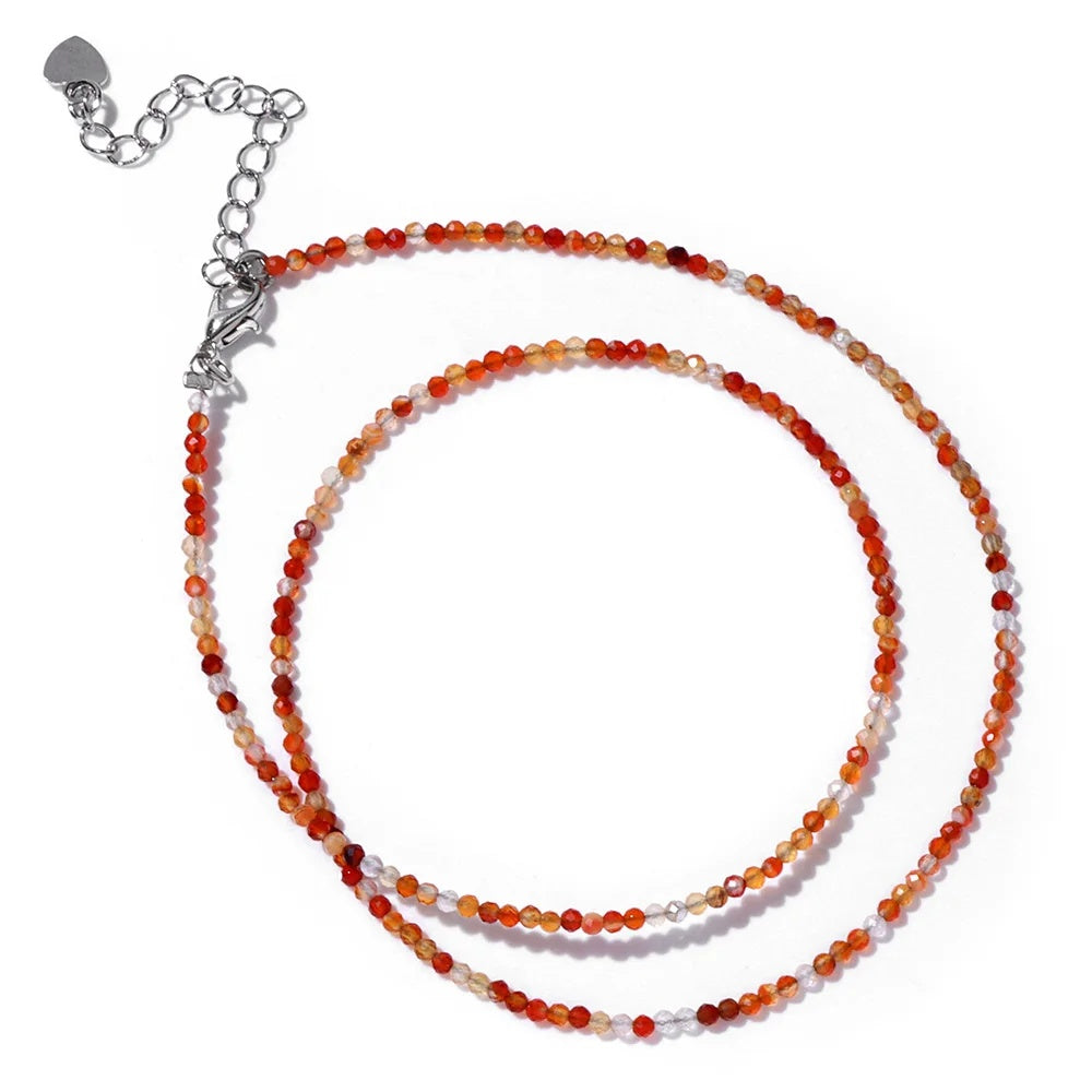 2mm Shining Beads Stone Necklace Choker Jewelry