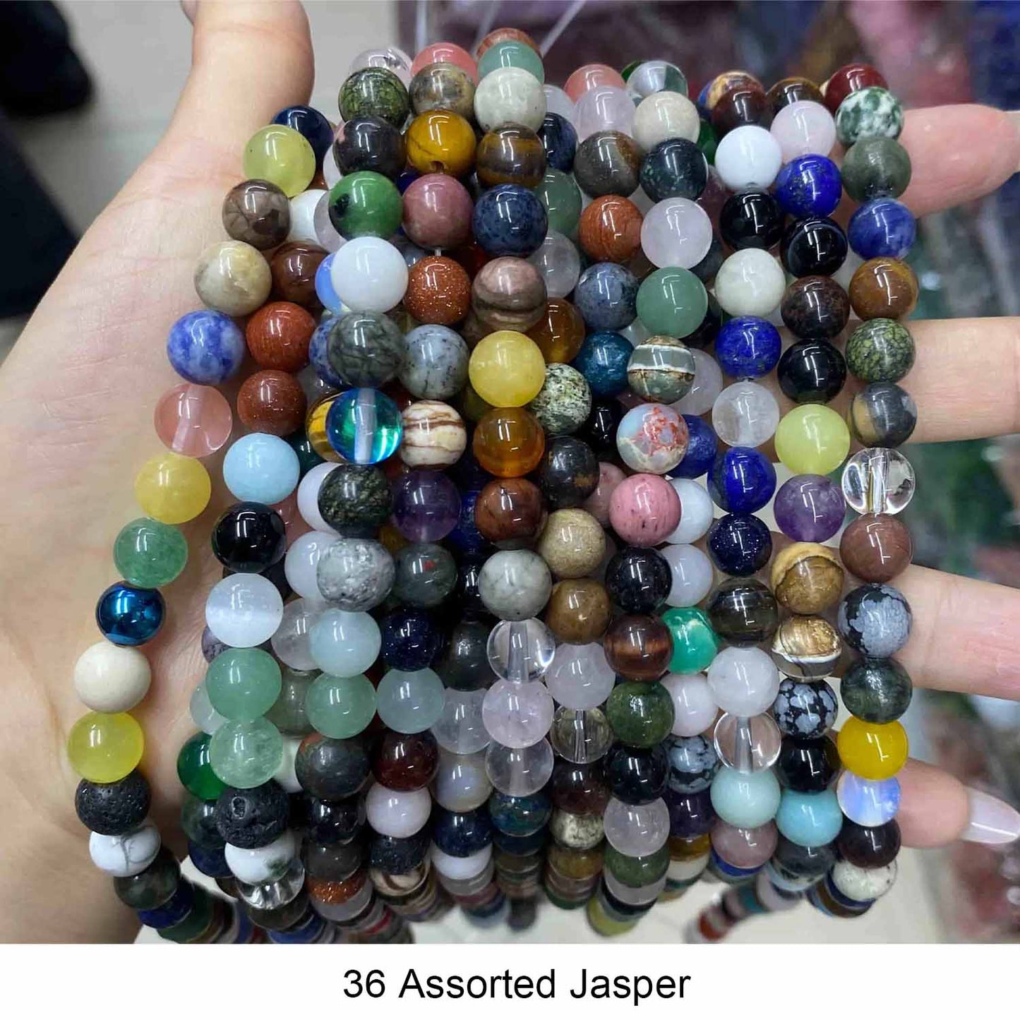 #1 Round Smooth Beads Crystal/Quartz/Jasper/Agate