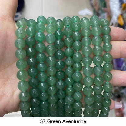 Round Smooth Beads Crystal/Quartz/Jasper/Agate