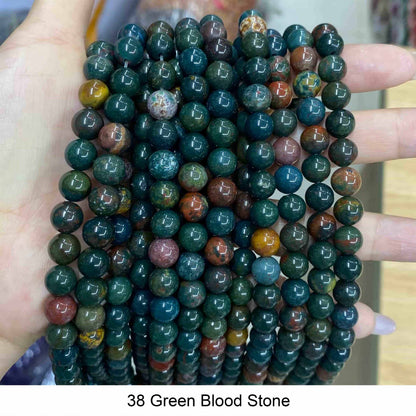 Round Smooth Beads Crystal/Quartz/Jasper/Agate