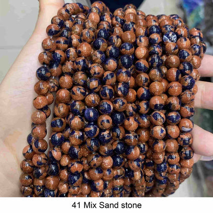 Round Smooth Beads: Diverse 4mm, 6mm, 8mm, 10mm, 12mm Natural Gems for Unique Jewelry Creations