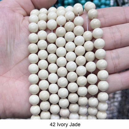 #1 Round Smooth Beads Crystal/Quartz/Jasper/Agate