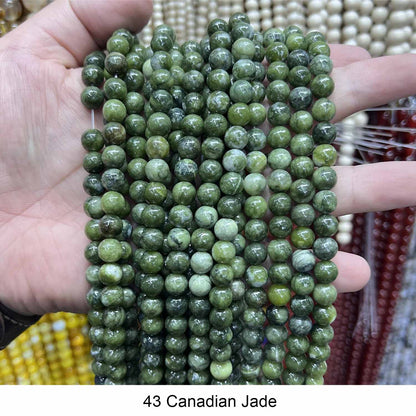 #1 Round Smooth Beads Crystal/Quartz/Jasper/Agate