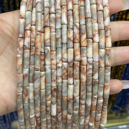 Cylindrical Tube Beads 4x13mm Quartz/Jasper/Agate/Crystal
