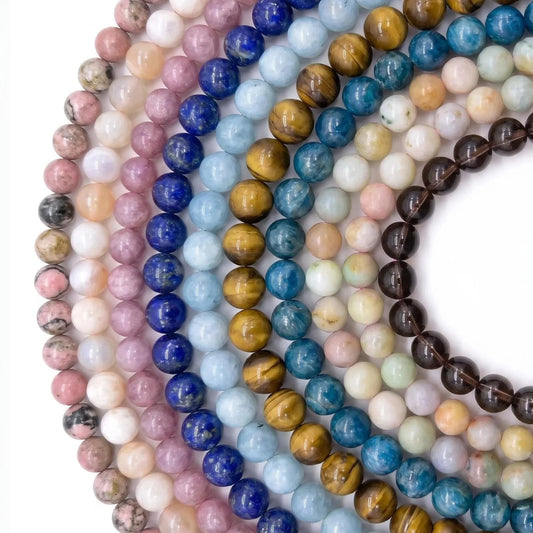 5A 8mm Natural Crystal Loose Bead | Natural Gems for Unique Jewelry Creations