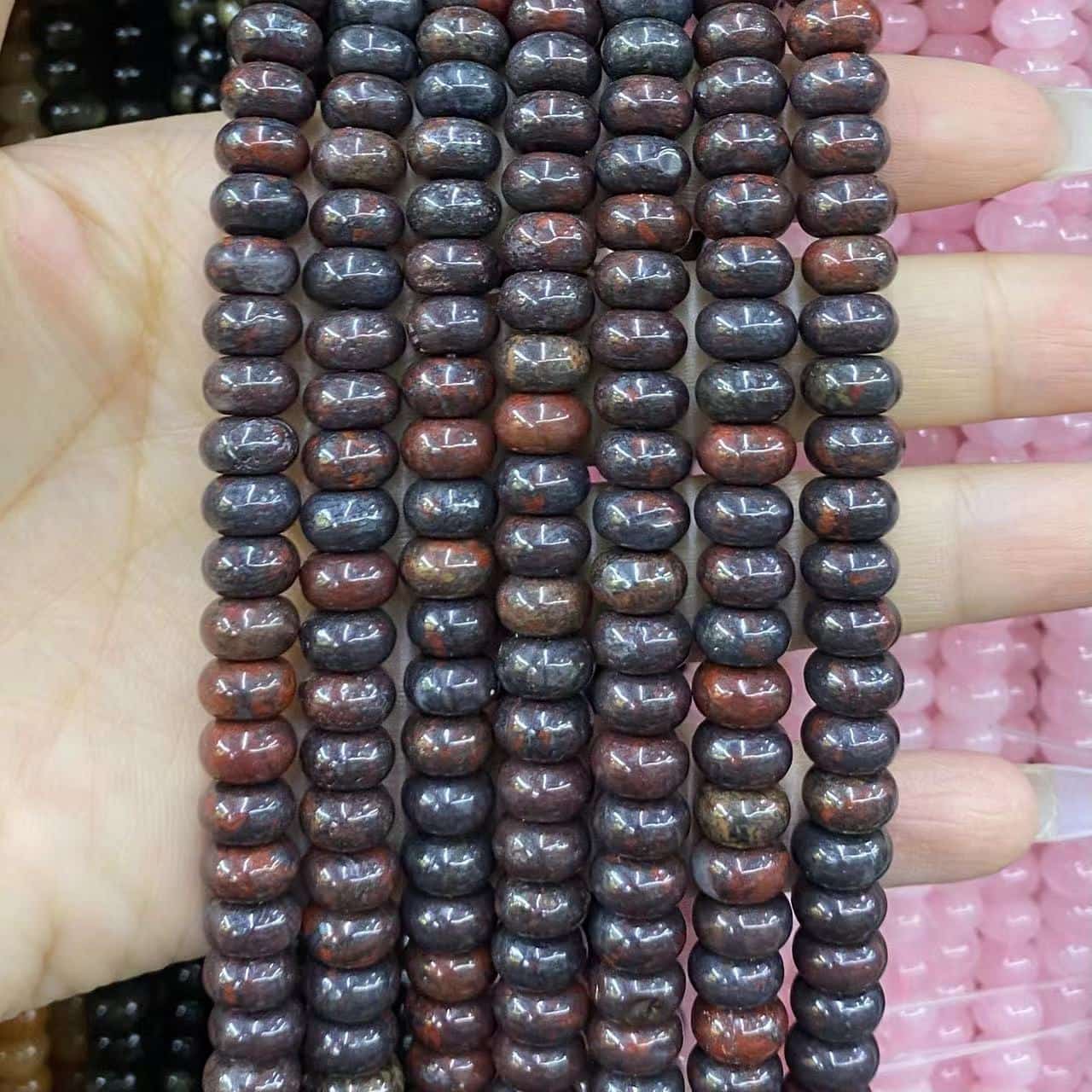 Round Rondelle Beads 2x4mm 4x6mm 5x8mm Quartz/Jasper/Agate
