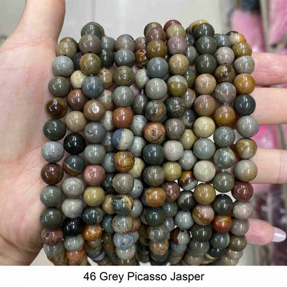 Round Smooth Beads Crystal/Quartz/Jasper/Agate