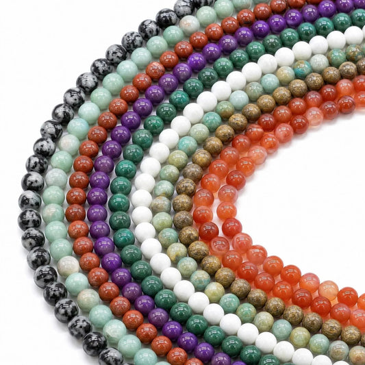 6mm Natural Gemstone Loose Bead | Natural Gems for Unique Jewelry Creations