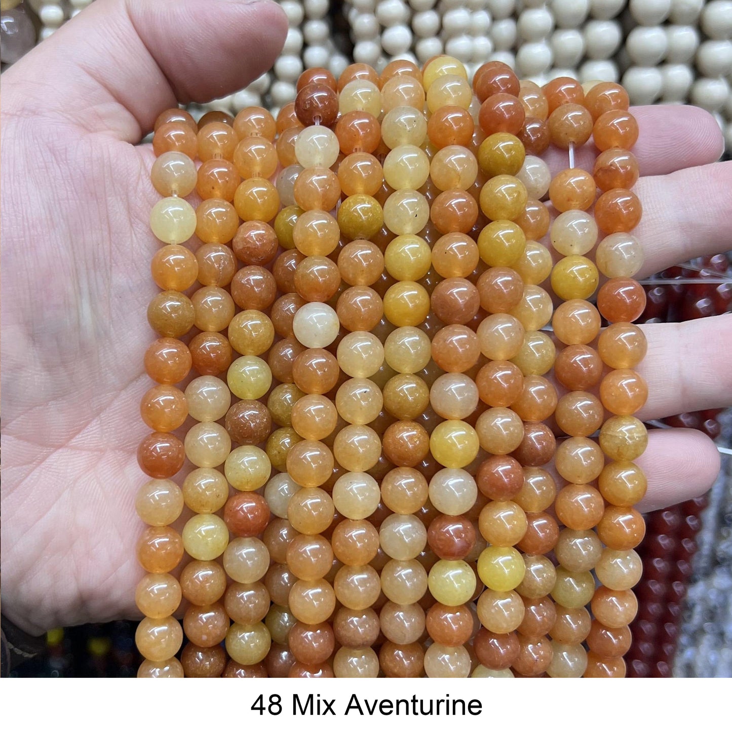 Round Smooth Beads: Diverse 4mm, 6mm, 8mm, 10mm, 12mm Natural Gems for Unique Jewelry Creations