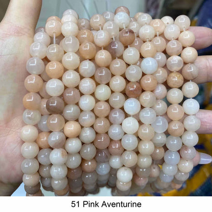 Round Smooth Beads: Diverse 4mm, 6mm, 8mm, 10mm, 12mm Natural Gems for Unique Jewelry Creations