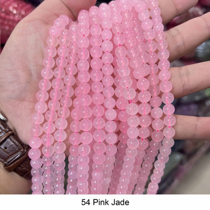 Round Smooth Beads: Diverse 4mm, 6mm, 8mm, 10mm, 12mm Natural Gems for Unique Jewelry Creations