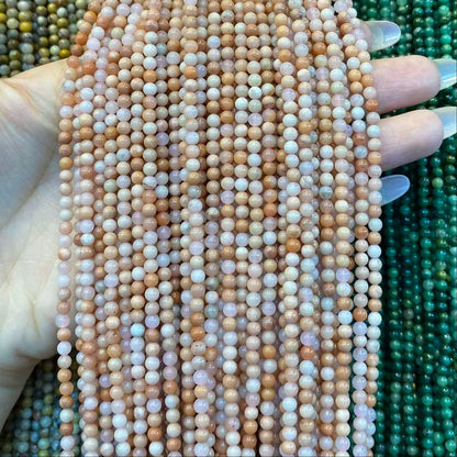 Tiny Round Smooth Beads Gemstone/Quartz/Jasper/Agate 2mm 3mm 4mm