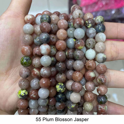 Round Smooth Beads: Diverse 4mm, 6mm, 8mm, 10mm, 12mm Natural Gems for Unique Jewelry Creations