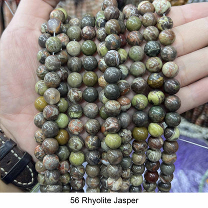 Round Smooth Beads: Diverse 4mm, 6mm, 8mm, 10mm, 12mm Natural Gems for Unique Jewelry Creations