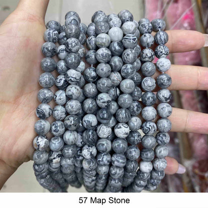 Round Smooth Beads Crystal/Quartz/Jasper/Agate