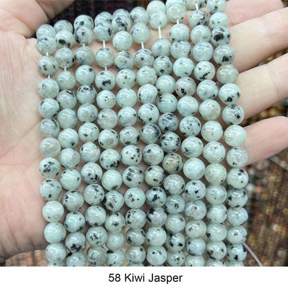 #1 Round Smooth Beads Crystal/Quartz/Jasper/Agate