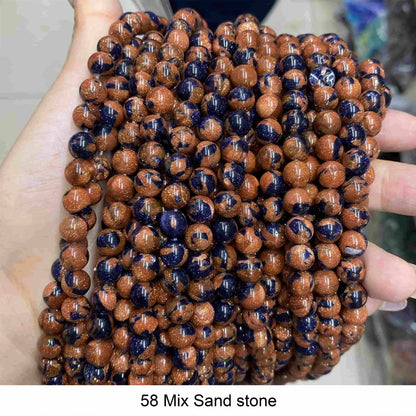 Round Smooth Beads Crystal/Quartz/Jasper/Agate