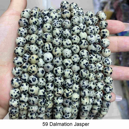 #1 Round Smooth Beads Crystal/Quartz/Jasper/Agate