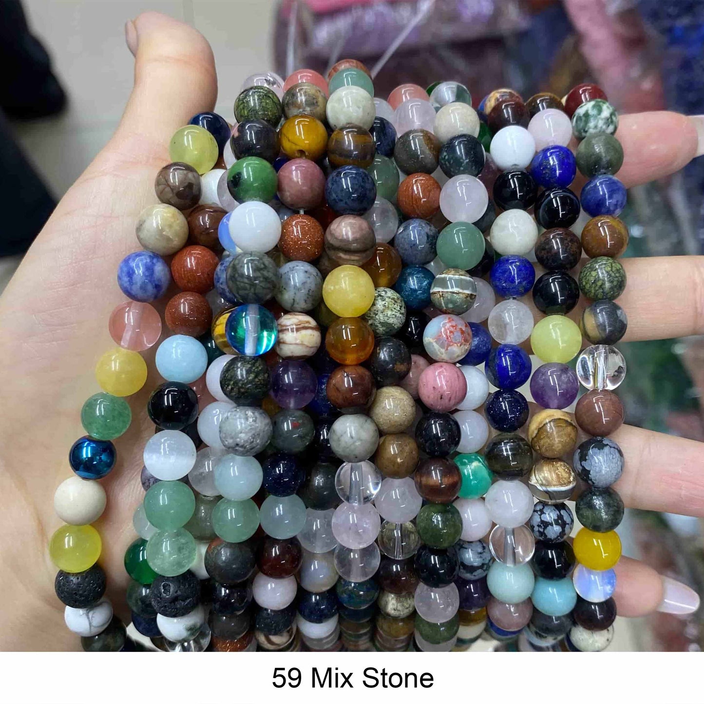 Round Smooth Beads Crystal/Quartz/Jasper/Agate