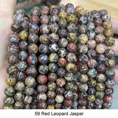 Round Smooth Beads: Diverse 4mm, 6mm, 8mm, 10mm, 12mm Natural Gems for Unique Jewelry Creations