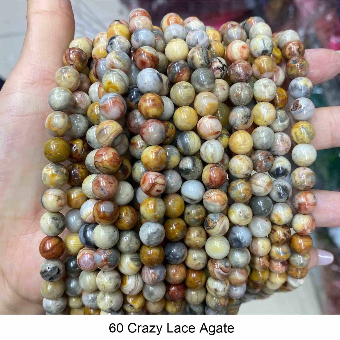 #1 Round Smooth Beads Crystal/Quartz/Jasper/Agate