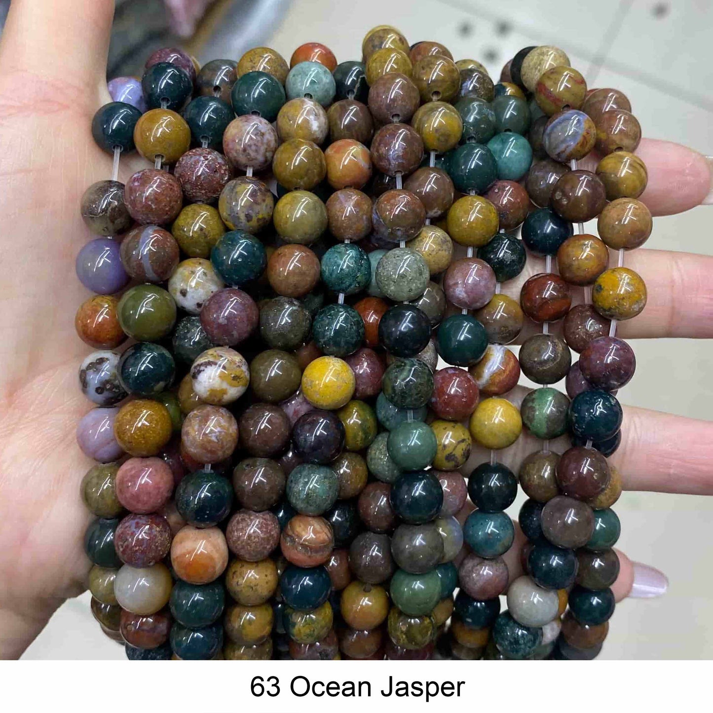 Round Smooth Beads Crystal/Quartz/Jasper/Agate