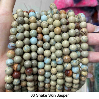 Round Smooth Beads: Diverse 4mm, 6mm, 8mm, 10mm, 12mm Natural Gems for Unique Jewelry Creations