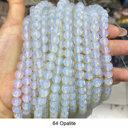 Round Smooth Beads Crystal/Quartz/Jasper/Agate