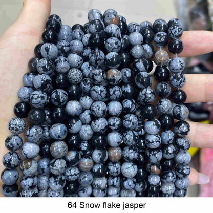 Round Smooth Beads: Diverse 4mm, 6mm, 8mm, 10mm, 12mm Natural Gems for Unique Jewelry Creations