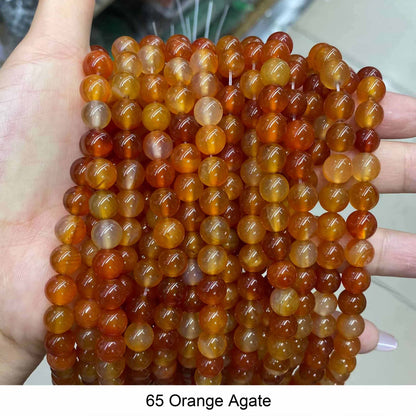 Round Smooth Beads Crystal/Quartz/Jasper/Agate