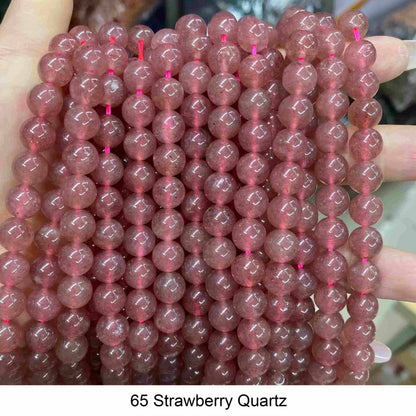Round Smooth Beads: Diverse 4mm, 6mm, 8mm, 10mm, 12mm Natural Gems for Unique Jewelry Creations