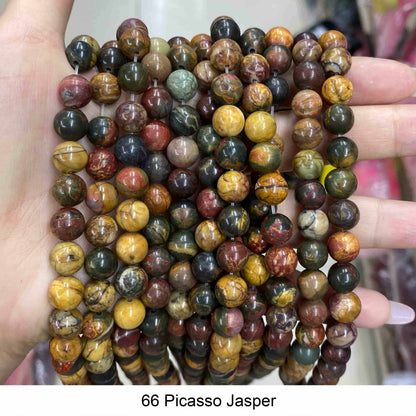 Round Smooth Beads Crystal/Quartz/Jasper/Agate