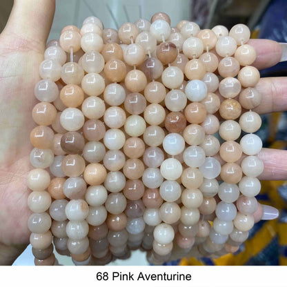 Round Smooth Beads Crystal/Quartz/Jasper/Agate