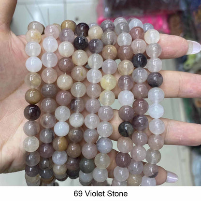 Round Smooth Beads: Diverse 4mm, 6mm, 8mm, 10mm, 12mm Natural Gems for Unique Jewelry Creations